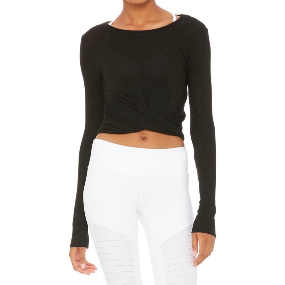 Alo Yoga Cover Long Sleeve Crop Top